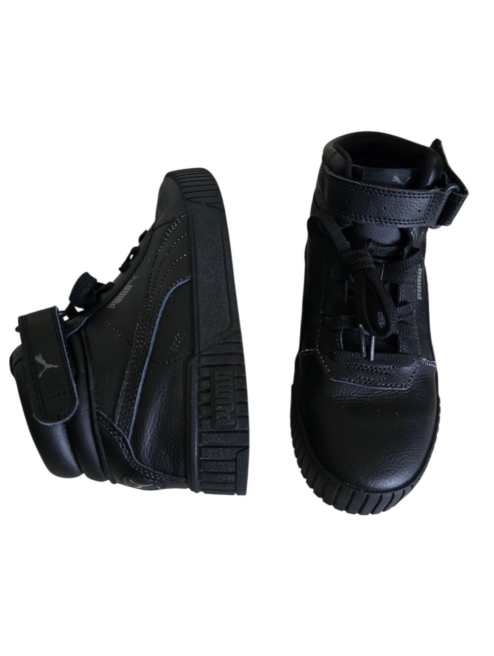 PUMA Carina 2.0 Mid Women's Arhletic Black Leather Sneakers - Picture 11 of 16